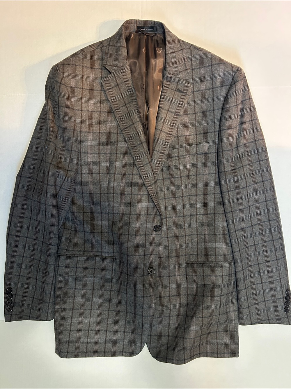Ralph Lauren Brown & Gray Plaid Sport Coat Never Worn